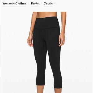 Lululemon color is dark denim blue high rise crop